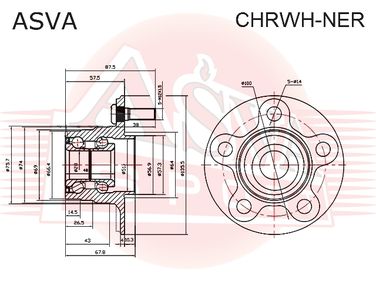 Asva CHRWH-NER Ступица колеса | зад прав/лев | - 2