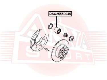 Asva DAC25550045 Подшипник ступицы колеса (комплект) | зад прав/лев | - 2
