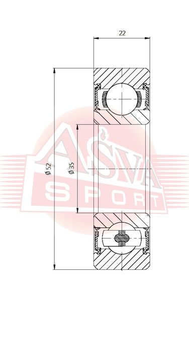 Asva DAC35520022 Снят с производства Подшипник универсальный - 2