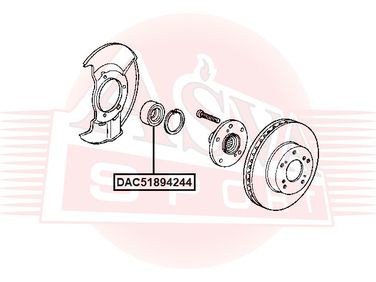 Asva DAC51894244 Подшипник ступицы колеса (комплект) | перед прав/лев | - 2