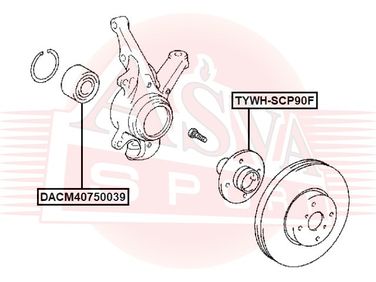 Asva DACM40750039 Снят с производства Подшипник ступицы колеса (комплект) | перед прав/лев | - 2