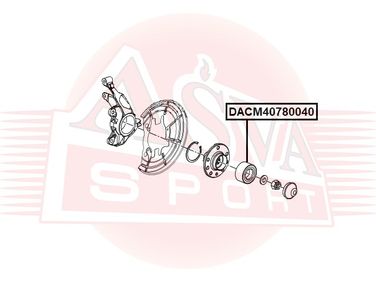 Asva DACM40780040 Снят с производства Подшипник ступицы колеса (комплект) | перед прав/лев | - 2