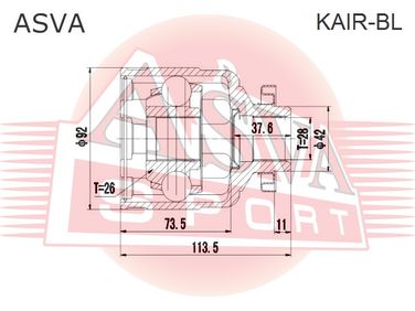 Asva KAIR-BL Шрус внутренний | перед прав | - 2