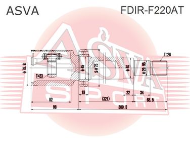 Asva FDIR-F220AT Шрус внутренний | перед прав | - 2
