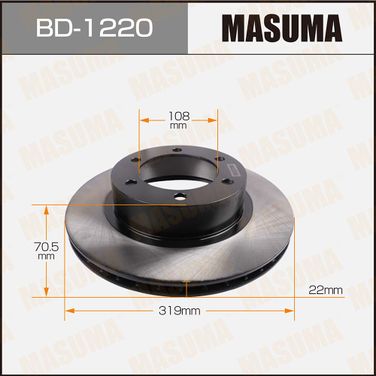 Masuma BD1220 Диск тормозной | перед | - 1