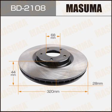 Masuma BD2108 Диск тормозной | перед | - 1