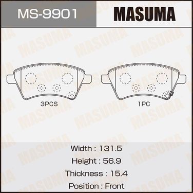 Masuma MS9901 Колодки тормозные дисковые | перед | - 1