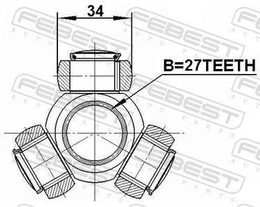 Febest 0216-F50 Трипод - 2