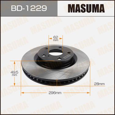 Masuma BD1229 Диск тормозной | перед | - 1