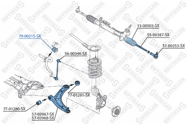 Stellox 79-00215-SX Втулка стабилизатора передн. Mitsubishi | прав/лев | - 3