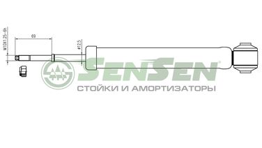 SENSEN 32120302 Амортизатор зад. KIA Rio JB 2005- - 1