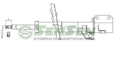 SENSEN 42130188 Амортизатор nissan micra K12 пер.лев.газ. - 1