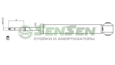 SENSEN 32120112 Амортизатор hyundai accent/verna 05- зад.газ. - 1