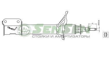 SENSEN 42140560 Амортизатор передний | прав | - 1