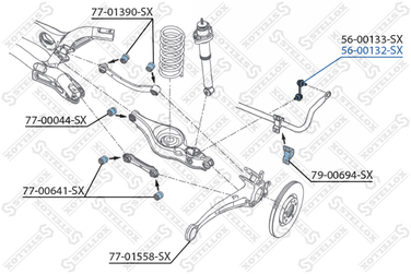 Stellox 56-00132-SX Тяга стаб.зад.п Mitsubishi Outlander 07> | прав | - 2
