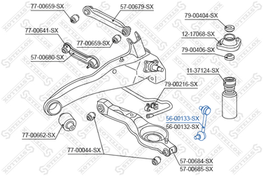 Stellox 56-00133-SX Тяга стаб.зад.л Mitsubishi Outlander 07> | лев | - 1