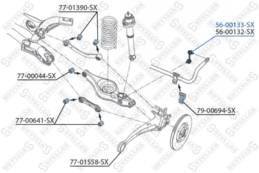 Stellox 56-00133-SX Тяга стаб.зад.л Mitsubishi Outlander 07> | лев | - 2