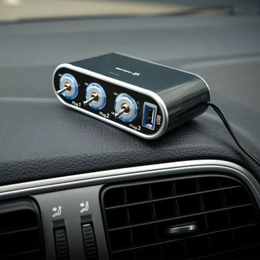 AIRLINE ASP-3S-15 Прикуриватель-разветвитель 3 гнезда 5А + USB 1A, с выключателями нагрузк - 4