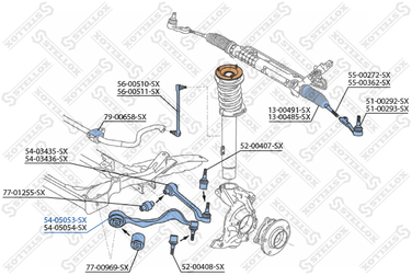 Stellox 54-05053-SX Рычаг нижн. л. BMW E87 04>/e90 05> | перед лев | - 3