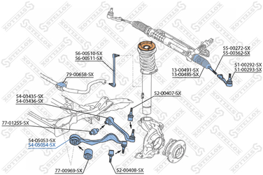Stellox 54-05054-SX Рычаг нижн. п. BMW E87 04>/e90 05> | перед прав | - 3