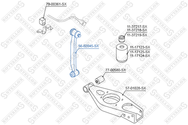Stellox 56-02045-SX Тяга стаб. зад. MB w124/w201 <03 - 2