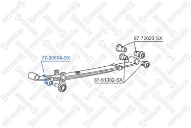Stellox 77-00654-SX Втулка задней рессоры Mitsubishi l200 | прав/лев | - 2