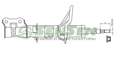 SENSEN 42140811 Амортизатор перед KIA cerato LD - 1
