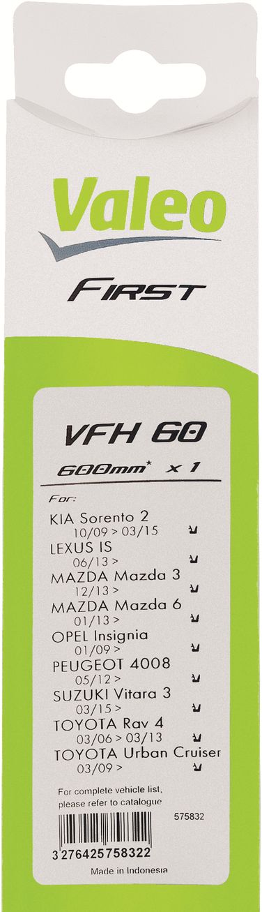 Valeo 575832 Щетка стеклоочистителя First Hybrid гибридная 600/24` (крючок) - 4
