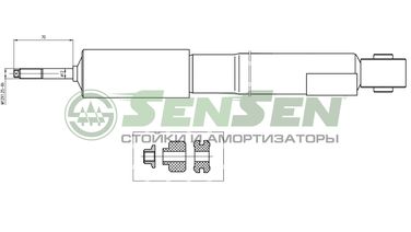 SENSEN 12130167 Амортизатор toyota land cruiser 120 02-09 зад.газ. - 1