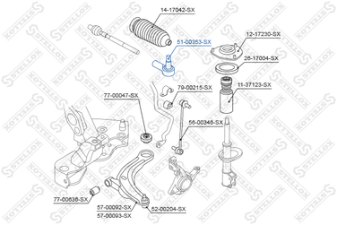 Stellox 51-00353-SX Наконечник рулев. Citroen C-Crosser | перед | - 1