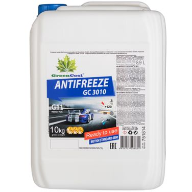 GreenCool 751814 Антифриз GreenCool gc3010 g11, 10 кг (син.) - 1
