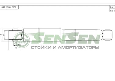 SENSEN 12130068 Амортизатор opel astra g 98-05 зад.газ. | зад лев | - 1