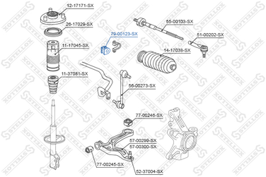 Stellox 79-00123-SX Втулка стабилизатора передн.центр. Honda - 2