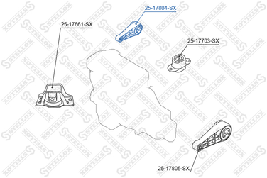 Stellox 25-17804-SX Подушка ДВС верхняя правая Renault | зад | - 2