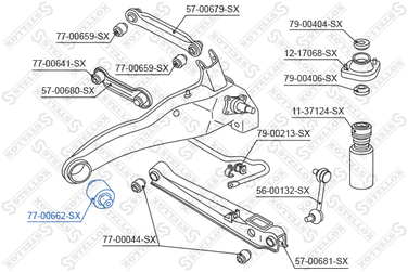 Stellox 77-00662-SX С/б рычага зад.подв.продольн. Mitsubishi | прав/лев | - 1
