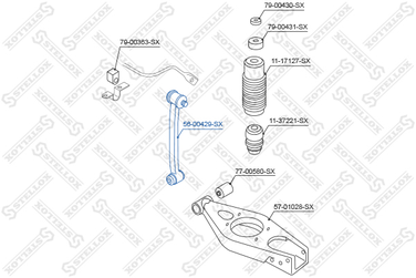 Stellox 56-00429-SX Стойка стабил. заднего левая SsangYong - 2