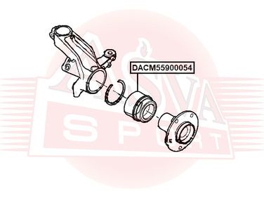 Asva DACM55900054 Подшипник ступицы колеса (комплект) ABS | перед прав/лев | - 2