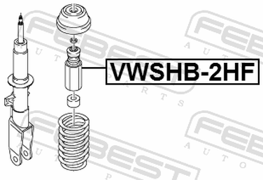 Febest VWSHB-2HF Пыльник-отбойник амортизатора | перед прав/лев | - 2