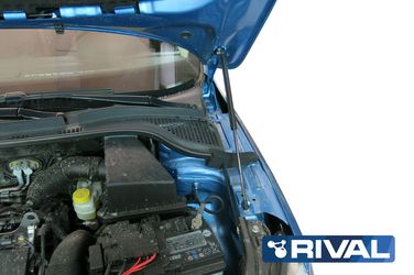 Rival A.ST.5104.1 Амортизаторы капота, Skoda Rapid v - все, 2014-..., крепеж в комплекте, сталь 2 шт - 1
