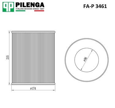 Pilenga FA-P 3461 Фильтр воздушный - 2