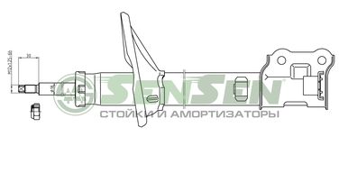 SENSEN 41130025 Амортизатор задний левый масляный hyundai Accent I, Pony 97-00 - 1