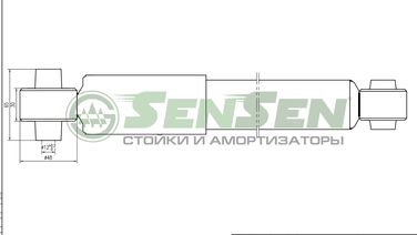 SENSEN 12130251 Амортизатор nissan qashqai 02/07- зад.газ. - 1