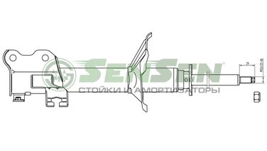 SENSEN 42130016 Амортизатор | перед лев | - 1