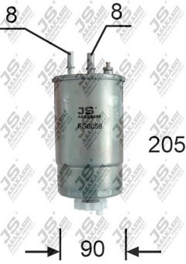 JS Asakashi FS0059 Фильтр топливный - 1