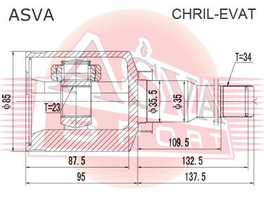 Asva CHRIL-EVAT Шрус внутренний | перед лев | - 2