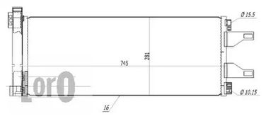 LORO 009-016-0026 Конденсатор, кондиционер - 1