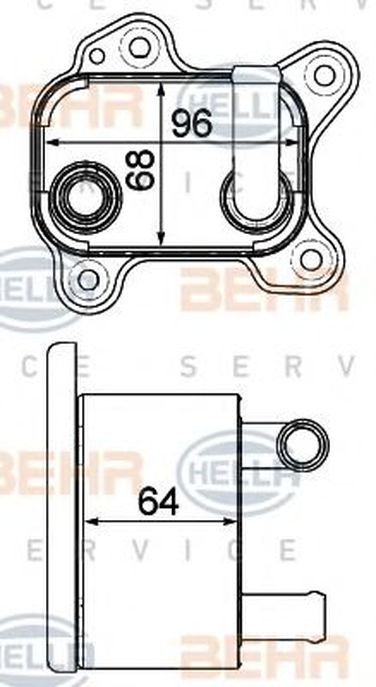 Hella 8MO 376 792-791 Масляный радиатор, автоматическая коробка передач - 1