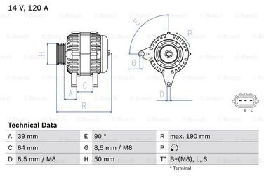 Bosch 0 986 082 440 Генератор - 2