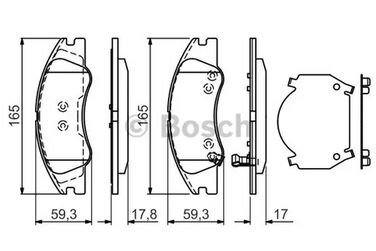 Bosch 0 986 494 577 Колодки тормозные дисковые | перед | - 1