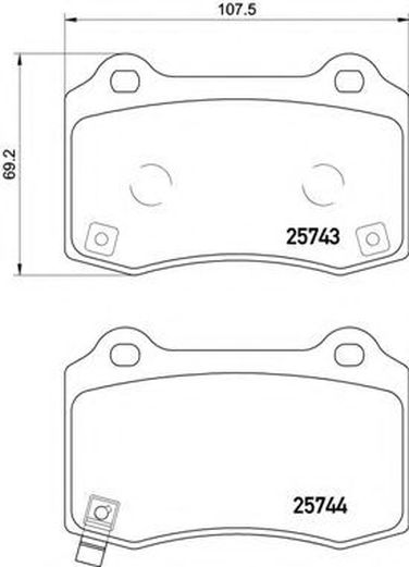Brembo P 30 074 Колодки тормозные дисковые | зад | - 1